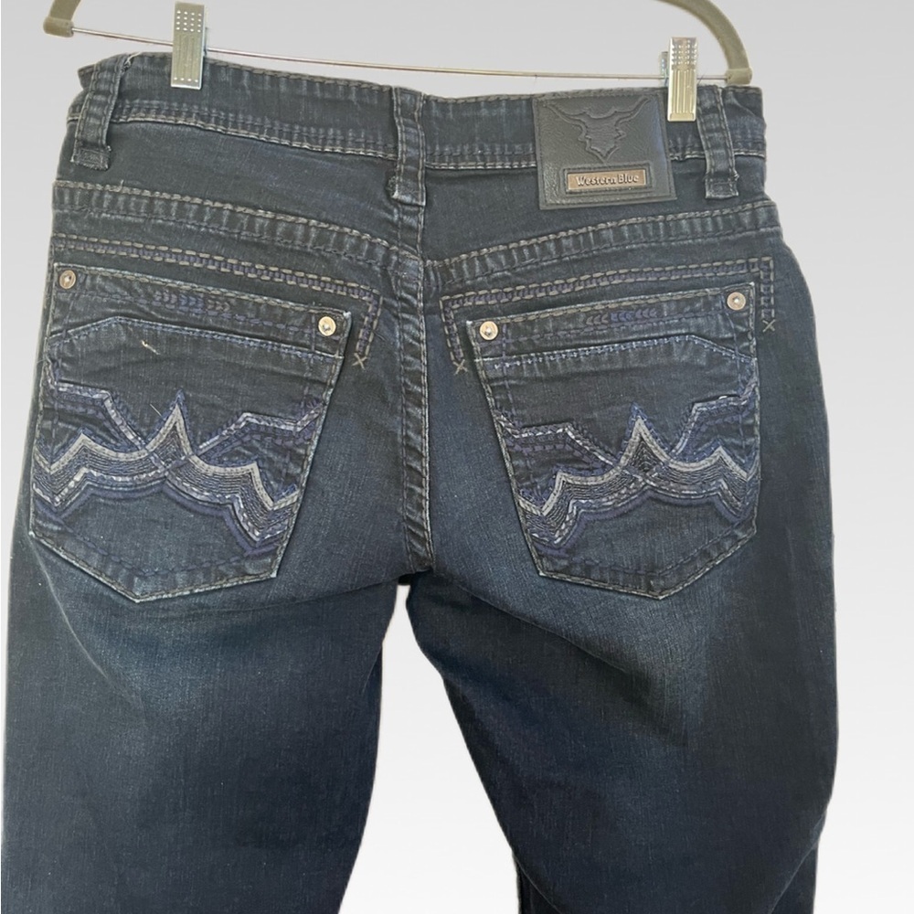 WESTERN BLUE STRAIGHT MEN’S JEANS SIZE 34X32 - Picture 4 of 10